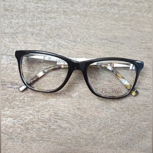 Flower Black and Tortoiseshell Women's Glasses Frame